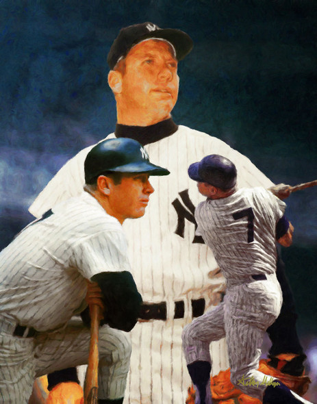 Mickey Mantle NY Yankees New York MLB Baseball Stadium Field Art Print 8x10 or 11x14 or 16x20 or 40x30 StadiumArt.com Sports Photos main image 2510