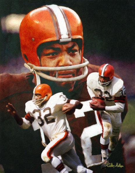 Jim Brown Cleveland Browns Running Back NFL Football Art Print 8x10-48x36 2510
