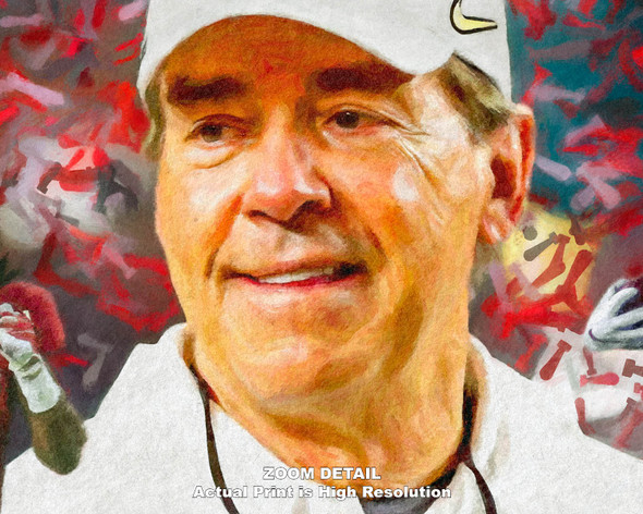 Nick Saban Alabama 2021 National Champions Roll Tide College Football AM3 zoomed in enlargement