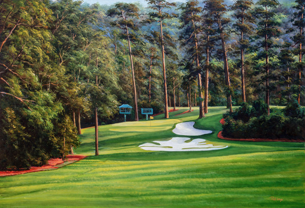 Augusta National Golf Club, Masters Tournament Hole 10 Camellia golf course oil painting 2550  Art Print main image