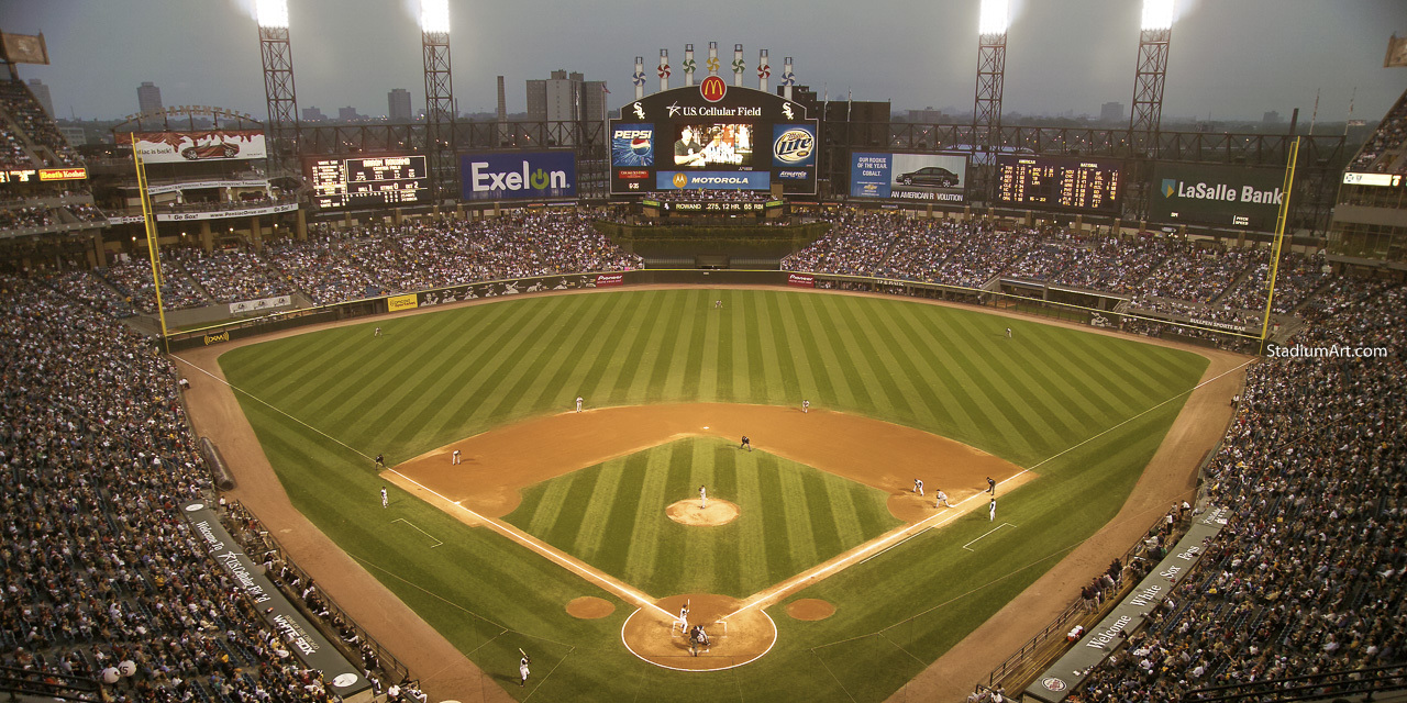 Fremont Die Chicago White Sox Sign 12x18 Plastic US Cellular Field Co