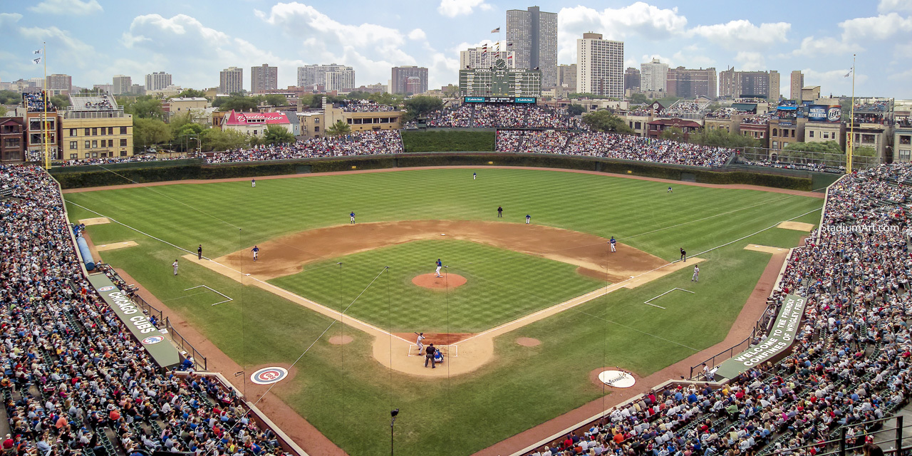 Chicago Cubs Wrigley Field Ernie Banks Canvas Art Print 