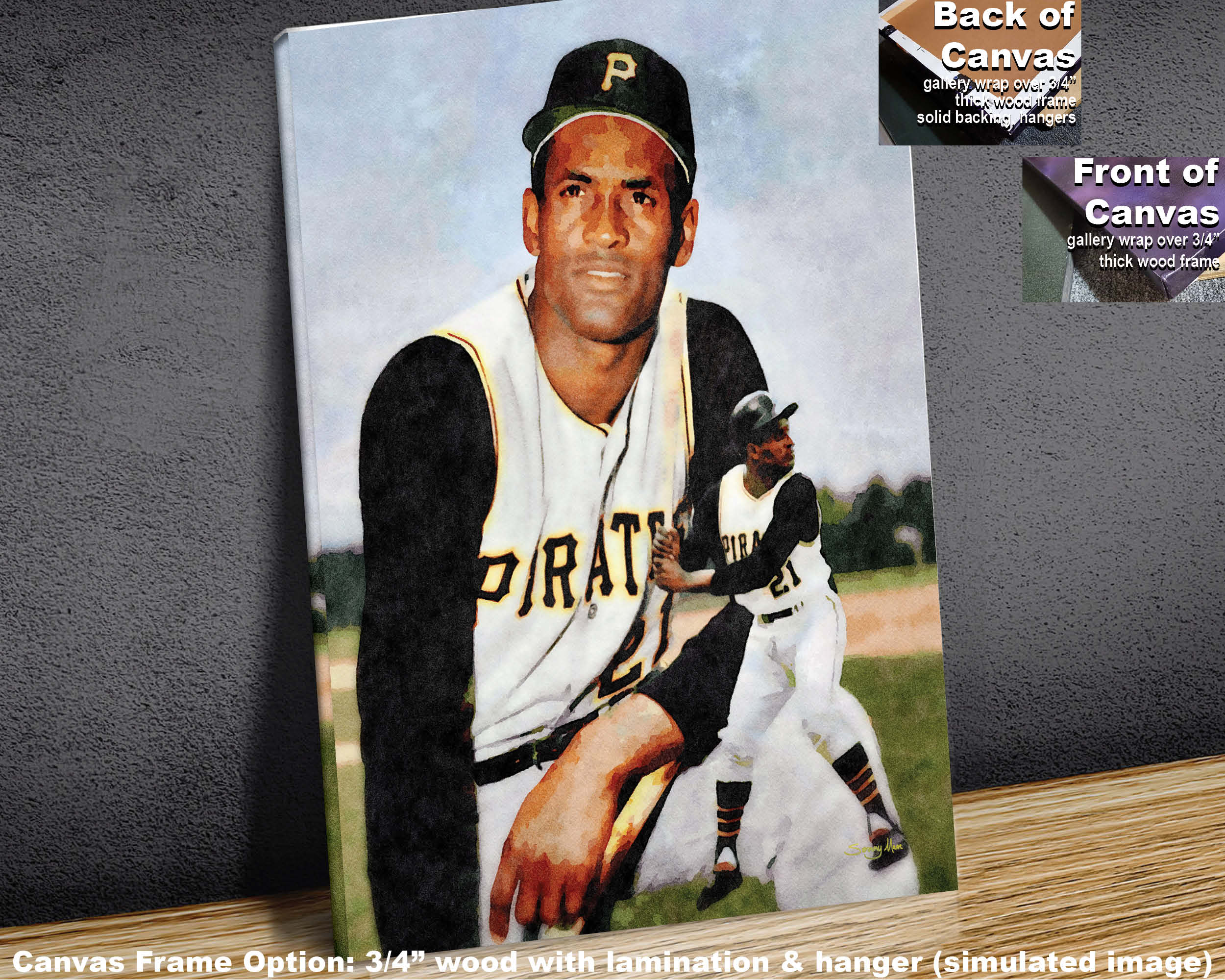 Roberto Clemente - Baseball Card Art