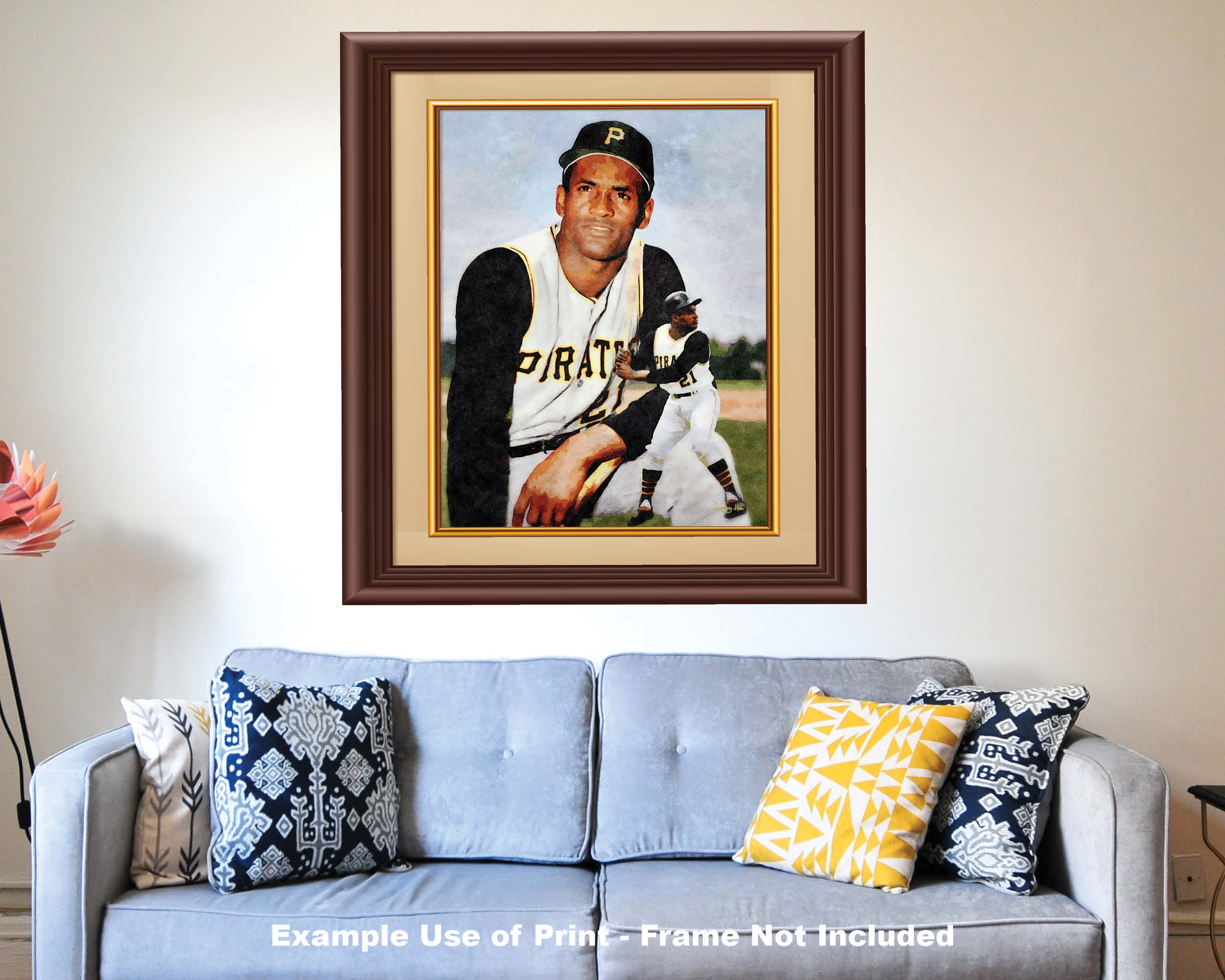MLB Roberto Clemente Pittsburgh Pirates Color Matte Finish 8 X 10 Photo  Picture
