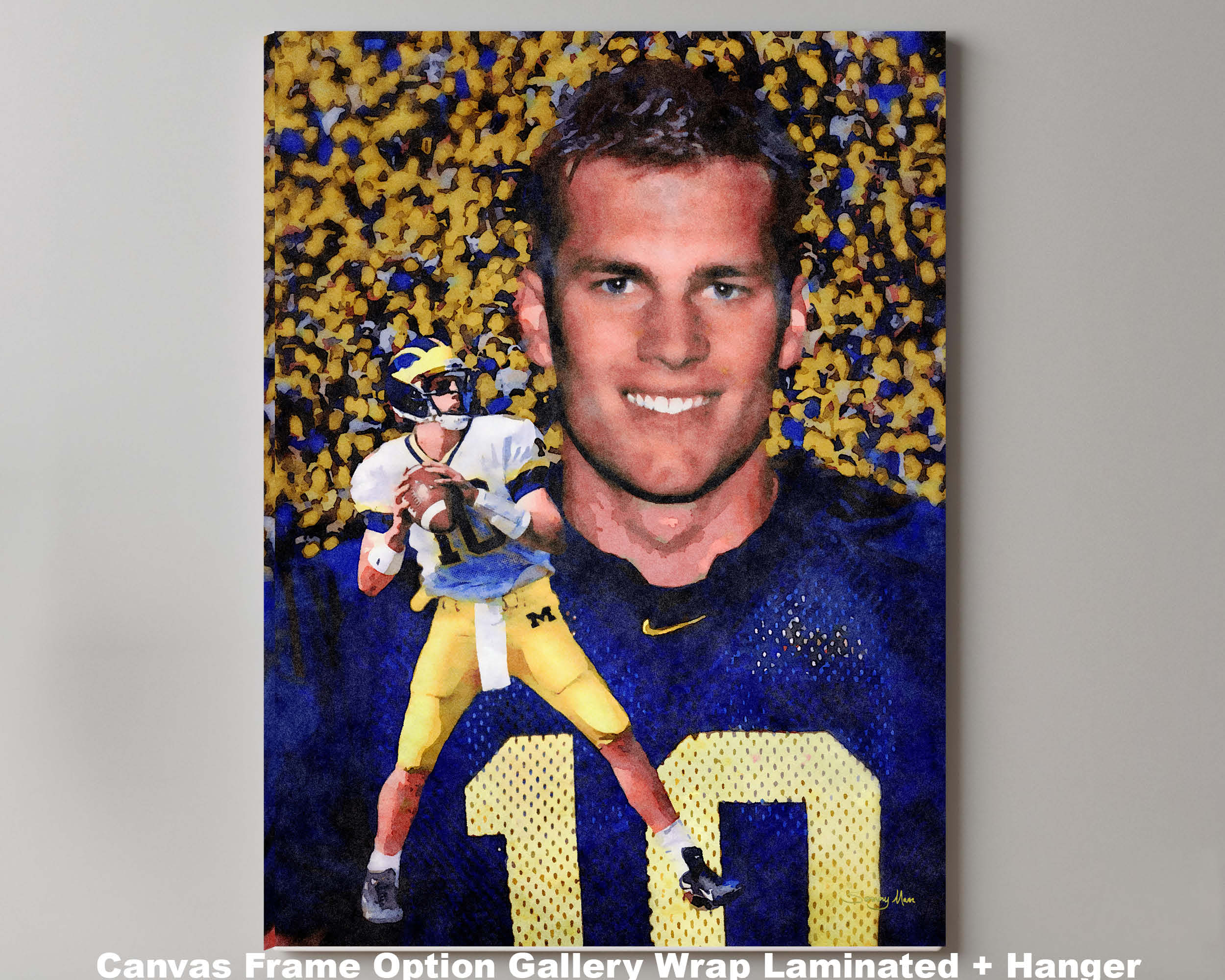 NCAA College Football, Tom Brady Michigan, 8x10 to 48x36 Photo, Art, Print