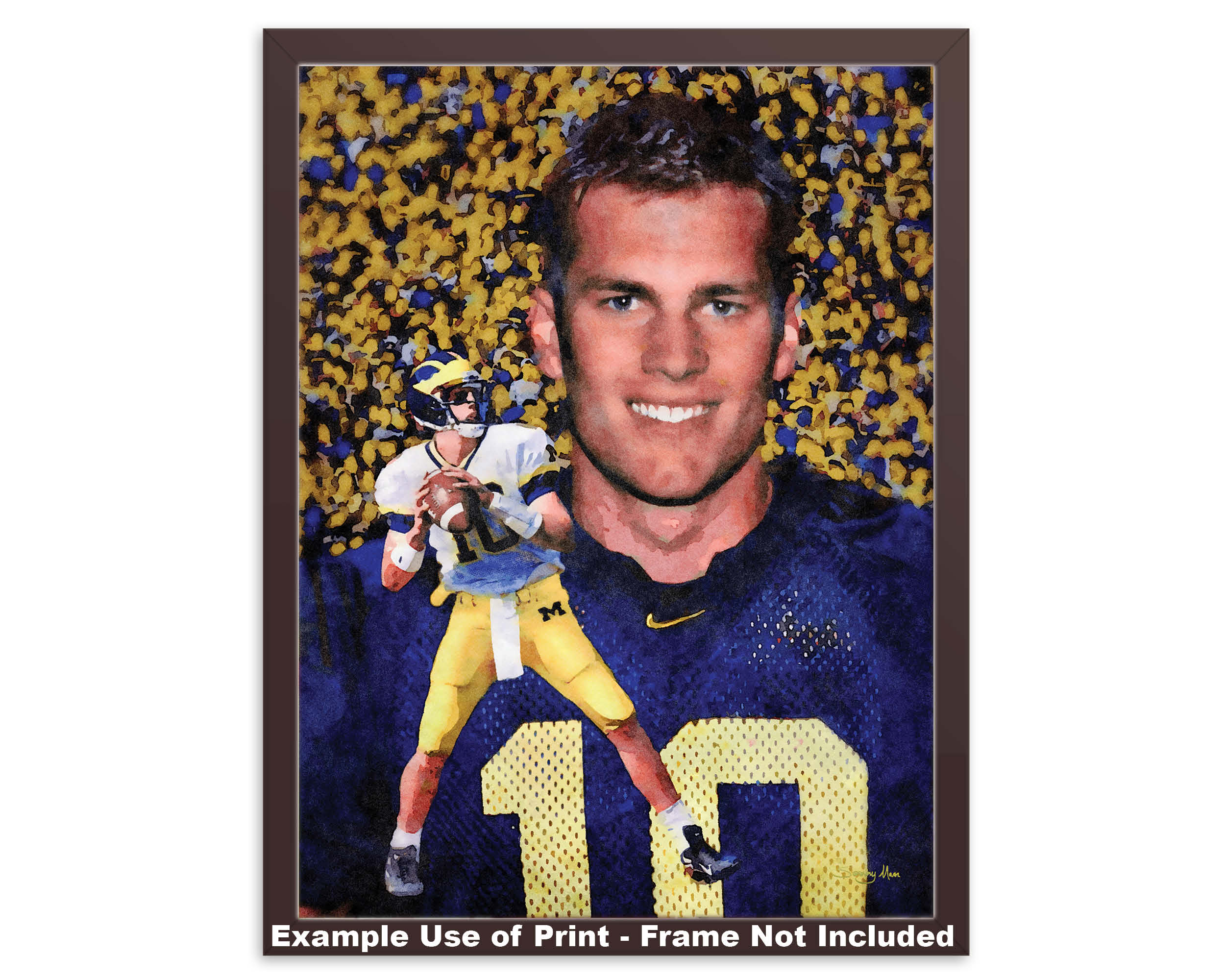 Tom Brady Michigan Wolverines Unsigned Closeup Headshot Photograph