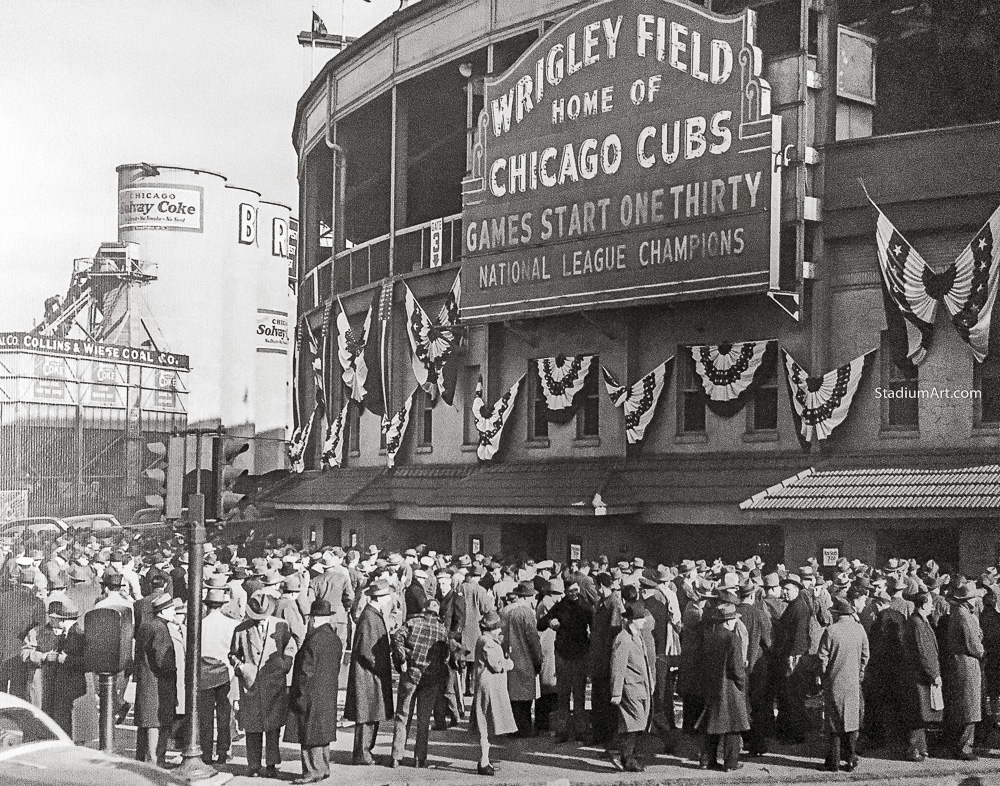 chicago cubs black and white