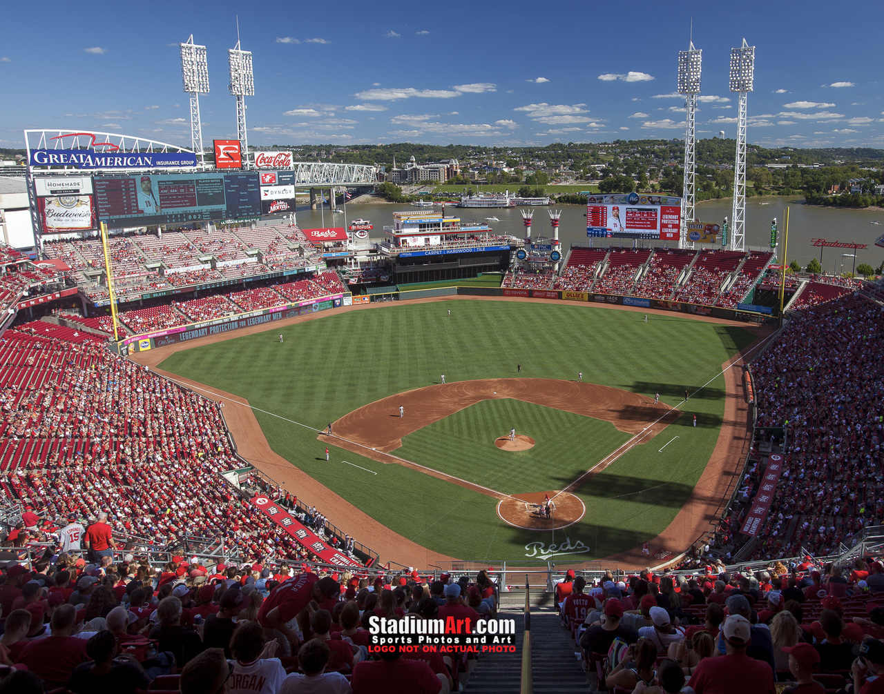 Cincinnati Reds Great American Ball Park Baseball Stadium Field