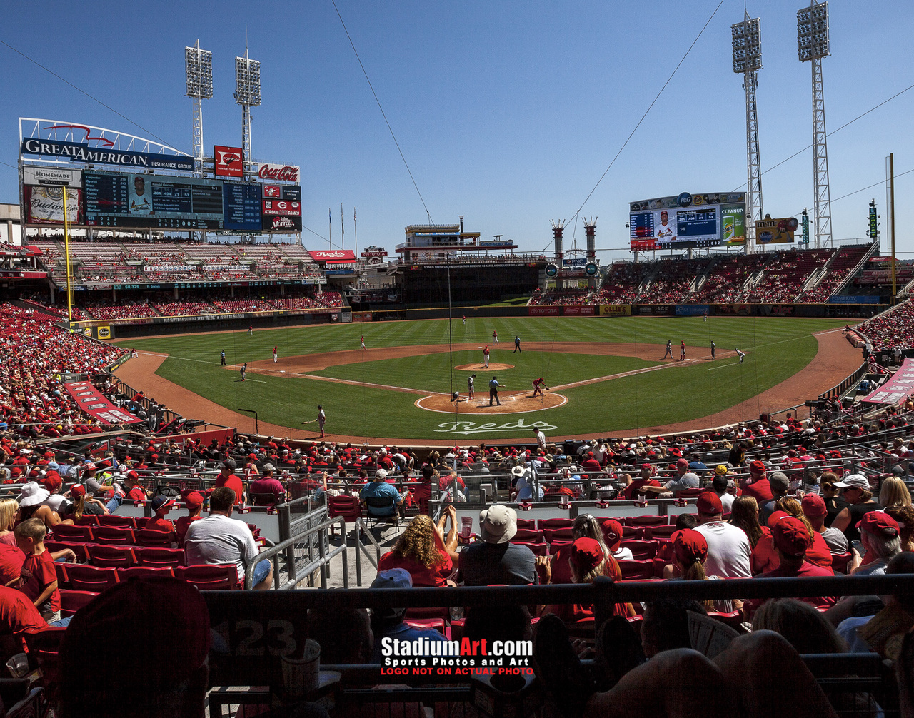 Great American Ball Park Baseball Stadium Print, Cincinnati Reds