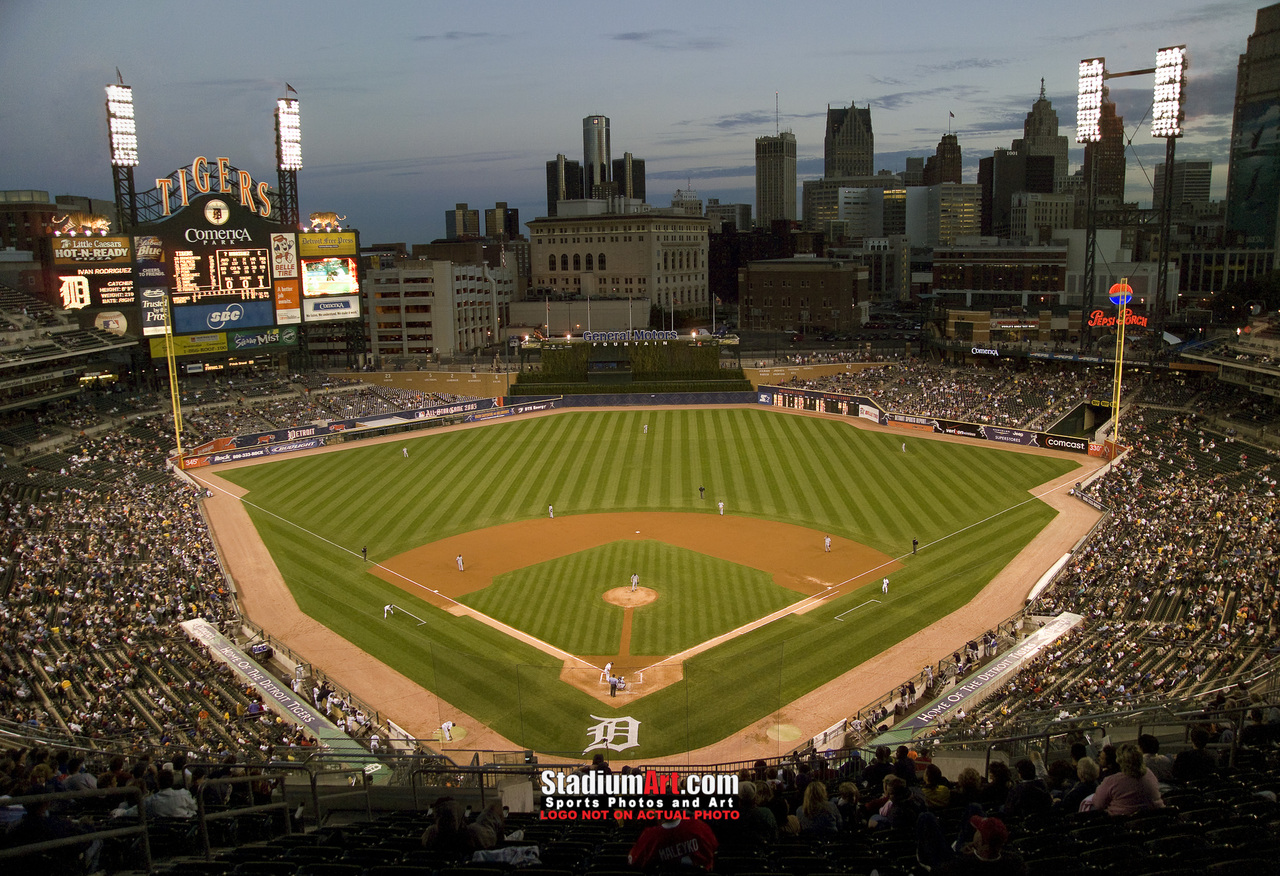 Detroit Tigers Comerica Park Baseball Stadium Photo Print 01 8x10-48x36