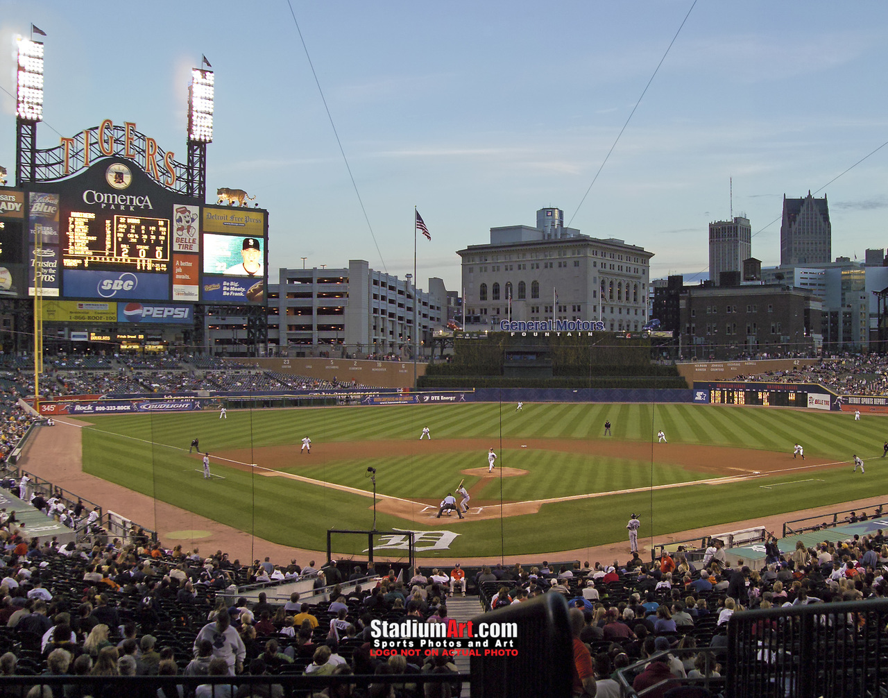 Detroit Tigers Comerica Park Baseball Stadium Photo Print 02 8x10-48x36