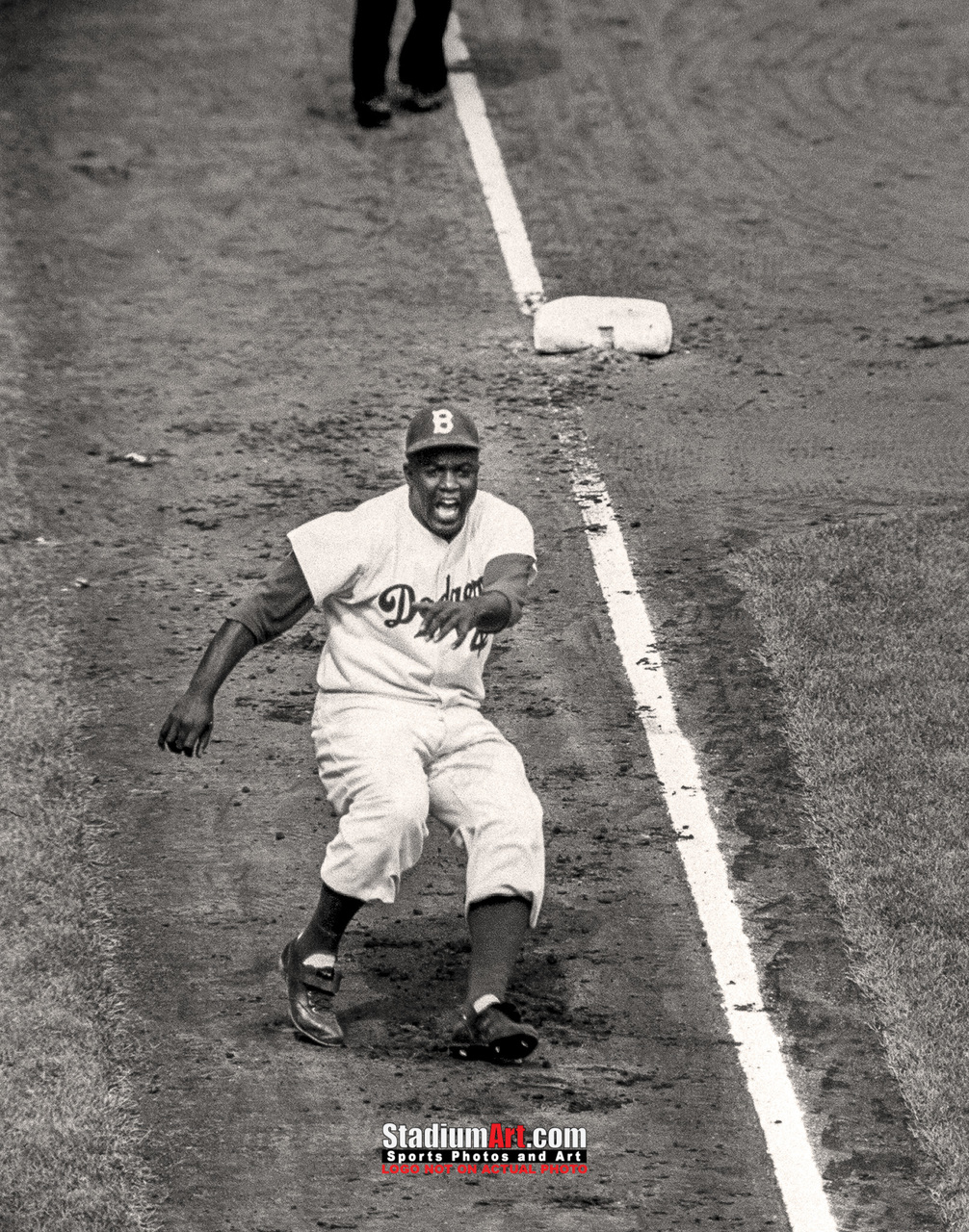 Jackie Robinson, Brooklyn Dodgers Canvas Print