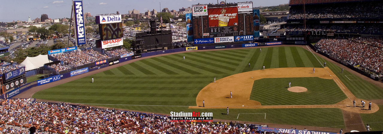 Shea Stadium Baseball Stadium Print, New York Mets Baseball