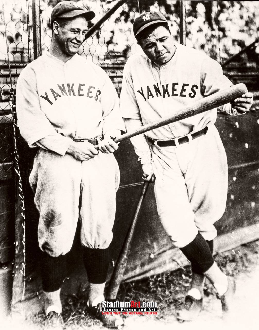 Babe Ruth and Lou Gehrig, New York Yankees Photo Print for Sale