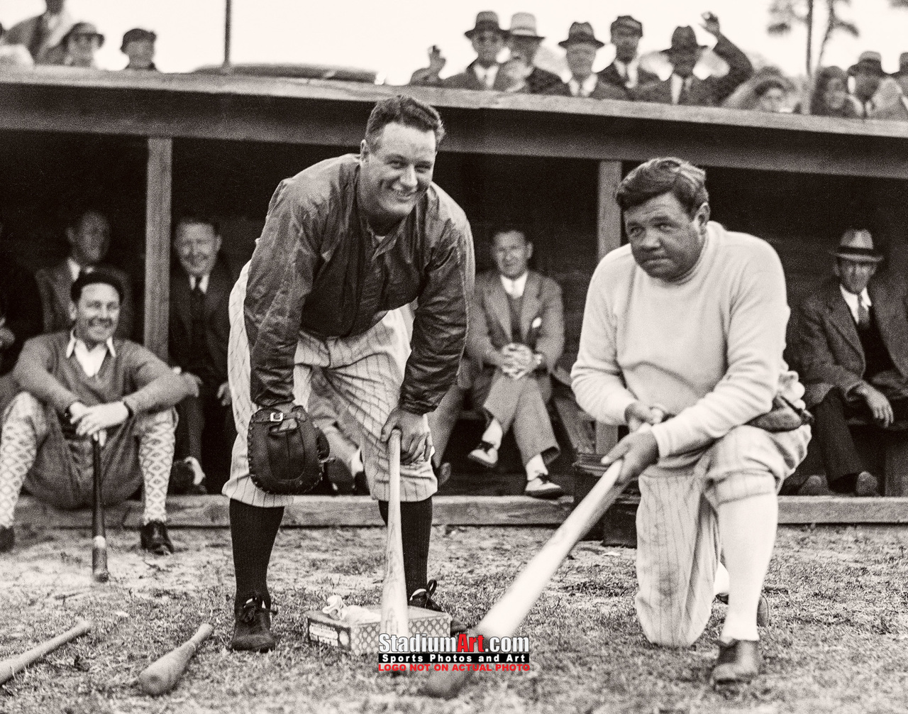 Babe Ruth and Lou Gehrig, New York Yankees Photo Print for Sale