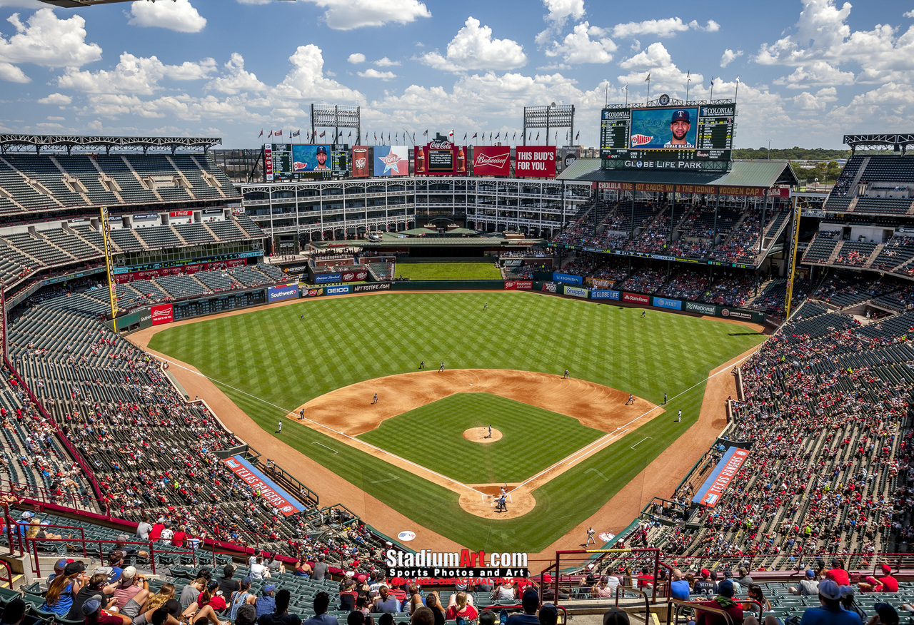 Texas Rangers Globe Life Park at Arlington MLB Baseball 8 x 10