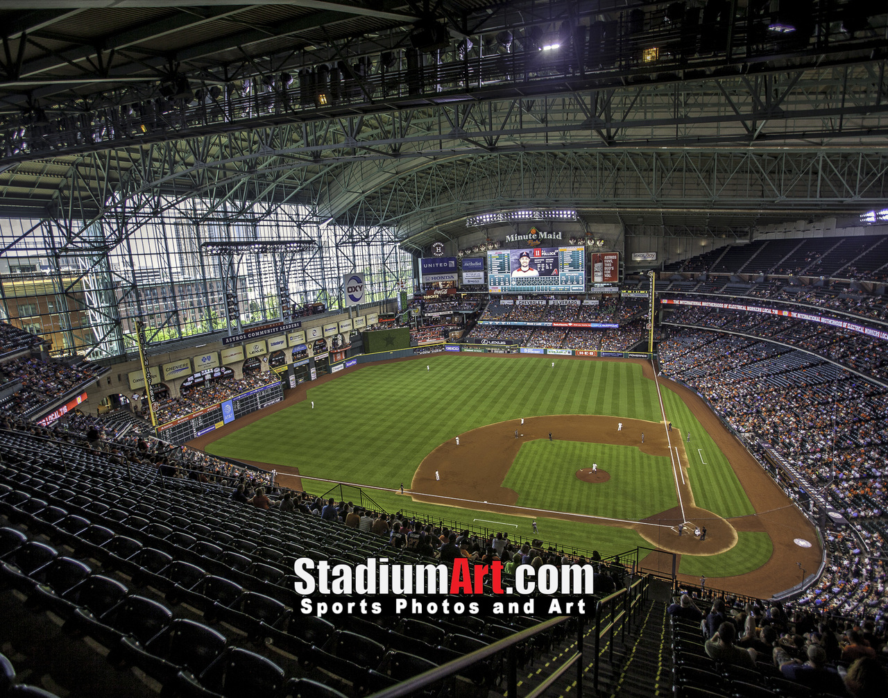 Houston Astros Minute Maid Park Baseball Stadium Field 8x10 to