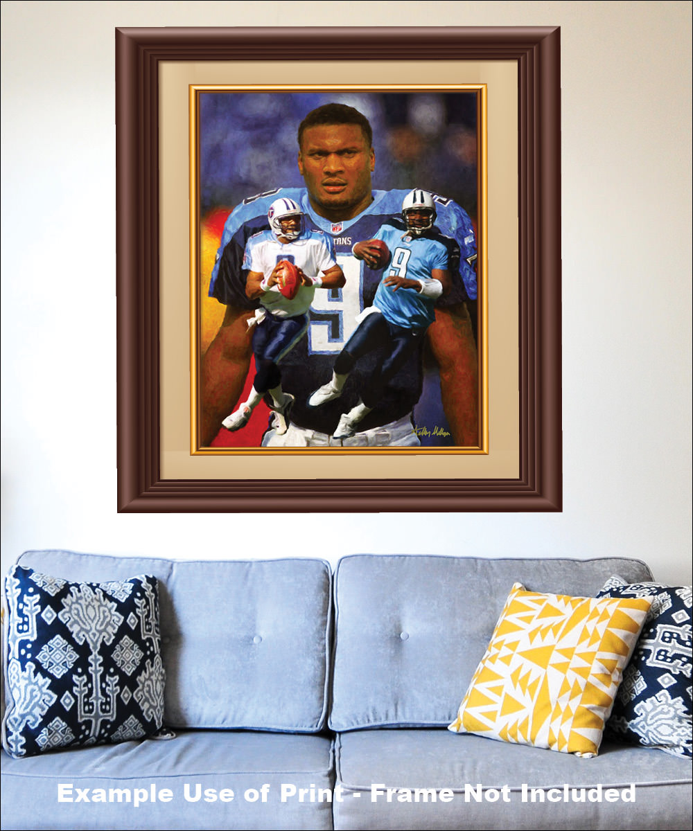 Tennessee Titans Steve McNair QB Quarterback NFL Football Art 8x10 to 48x36  Art Print