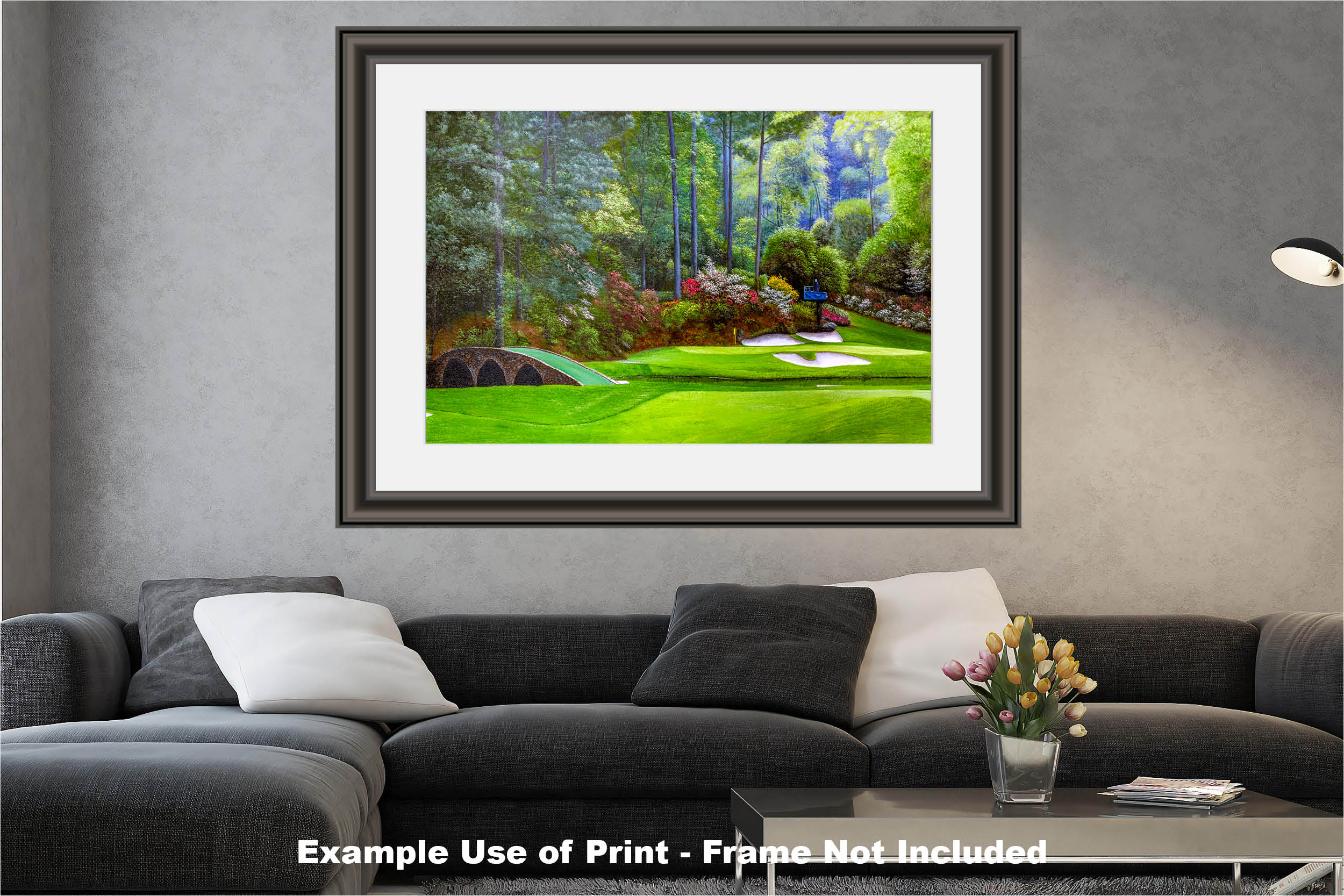 Augusta National Golf Club Masters Tournament Hole 12 Golden Bell golf  course oil painting art print 2520