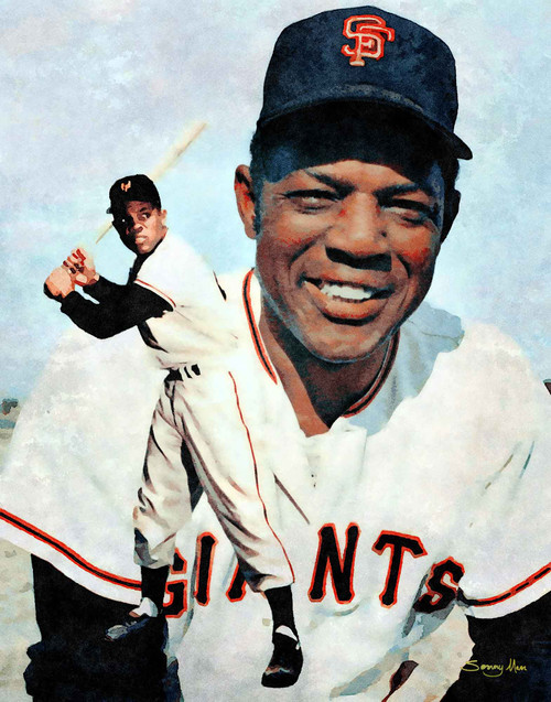 MLB San Francisco Giants Willie Mays at the Plate Color 8 X 10