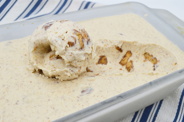 Browned Butter Pecan No-Churn Ice Cream