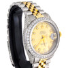 Rolex Datejust 16013 orologio con diamanti 18 carati bicolore/acciaio 36 mm quadrante champagne 5 ct