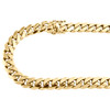 10 karat gult guld 12,50 mm massiv miami cubansk kæde med kædelås halskæde 22"- 30"