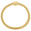 10 karat gult guld 6 mm super solid miami cubansk link armbånd boks lås 8-9 tommer