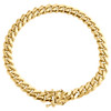 10-karätiges Gelbgold, 6,75 mm, supersolides Miami-Kubaner-Gliederarmband, Kastenverschluss, 20,3–22,9 cm