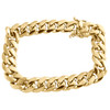 10-karätiges Gelbgold, 10,75 mm, supersolides Miami-Kubaner-Gliederarmband, Kastenverschluss, 20,3–22,9 cm