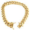 10-karätiges Gelbgold, 10,75 mm, supersolides Miami-Kubaner-Gliederarmband, Kastenverschluss, 20,3–22,9 cm