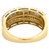 10K Yellow Gold Tapered Baguette & Round Cut Diamond Wedding Band 8mm Ring 1 CT.