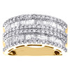 10K Yellow Gold Baguette & Round Cut Diamond Wedding Band 10.25mm Ring 1.50 CT.