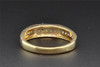 Blue Diamond Wedding Band 14K Yellow Gold Round Cut Mens Ring 0.26 Ct