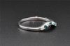 Blue Diamond Enhancer Wrap Engagement Ring Wedding Band 14K White Gold 0.22 Ct