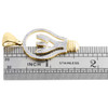 10K Yellow Gold Genuine Diamond Light Bulb Pendant 1.65" Mens Pave Charm 0.58 CT