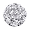 14K White Gold Princess Diamond Soleil Design Slide Pendant 0.50" Charm 1 CT.