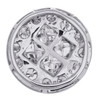 14K White Gold Princess Diamond Soleil Design Slide Pendant 0.50" Charm 1 CT.