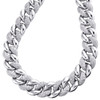 Diamond Miami Cuban Choker 3.45ct.-5.75ct. Chain 925 Silver 12mm Necklace 18-30"