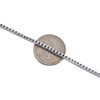 10k hvidguld 3mm solid franco kæde lukket led firkantet æske halskæde 22-30 tommer