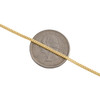 10K Yellow Gold 1.60mm Hollow Franco Chain 3D Square Box Necklae 16 - 30 Inches