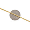 10 karat gult guld 1,90 mm hul franco kæde 3d firkantet æske halskæde 18 - 30 tommer