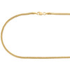 10K Yellow Gold 1.90mm Hollow Franco Chain 3D Square Box Necklae 18 - 30 Inches