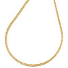 10K Yellow Gold 1.90mm Hollow Franco Chain 3D Square Box Necklae 18 - 30 Inches