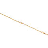 14K Yellow & Rose Gold Fancy Cable Link Moon Cut Beaded Anklet 9.50"+1" Ext.