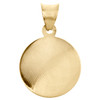 14K Tri-Color Gold Diamond Cut Texture Mother / Virgin Mary Pendant Charm 0.75"