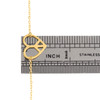 collar de cadena tipo cable con diseño de símbolo de la paz y amor italiano elegante en oro amarillo de 14 quilates, 45,72 cm