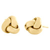 14K Yellow Gold Fancy Statement Love Knot Earrings Polished 7mm Italian Studs