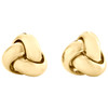 14K Yellow Gold Fancy Statement Love Knot Earrings Polished 10mm Italian Studs