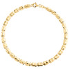 bracelet fantaisie en or jaune 10 carats avec perles ovales italiennes taillées en cristal de 4 mm, 8 pouces
